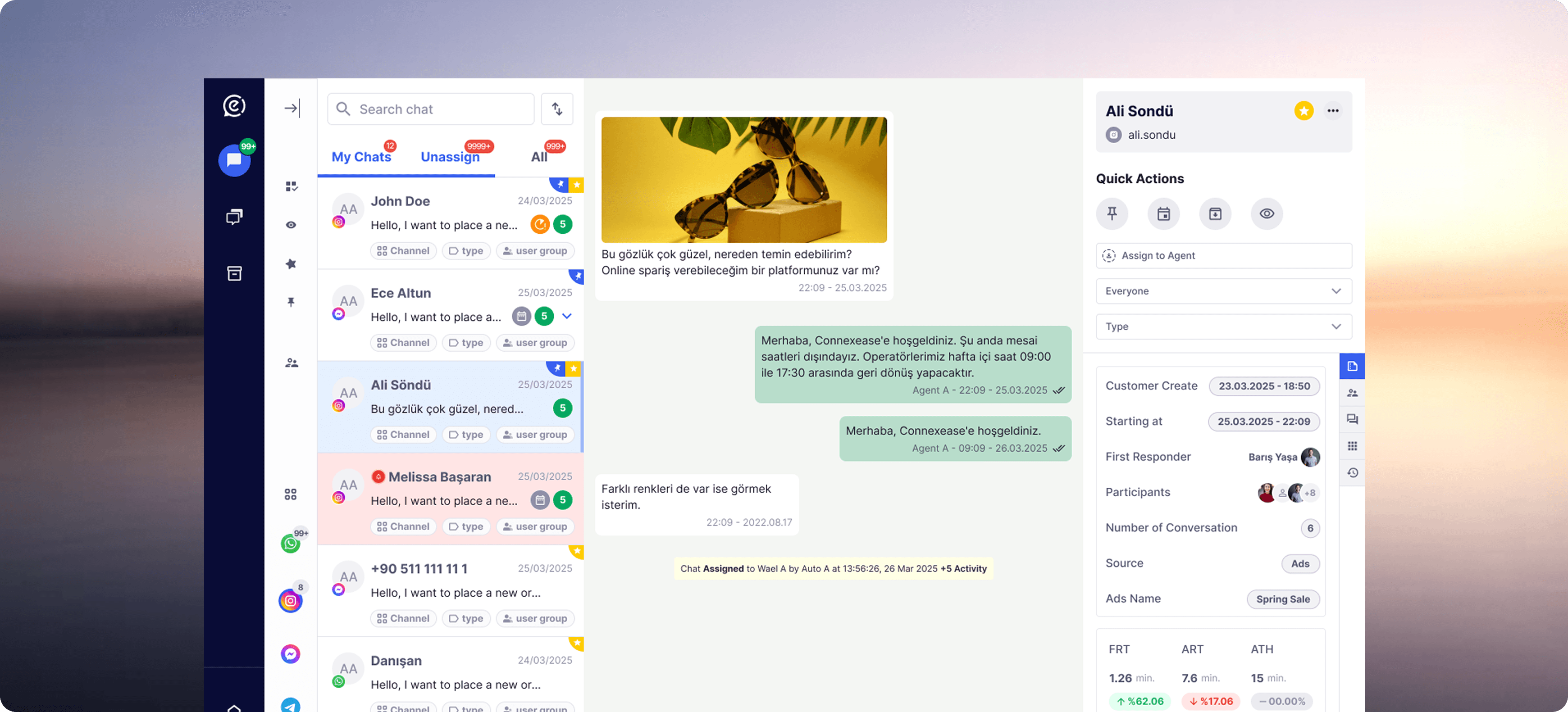 WhatsApp, social messaging channels, and live support finally in the same place.
